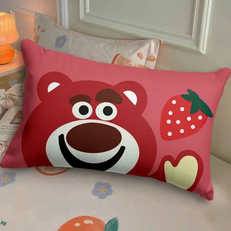 Disney Toy Story Strawberry Bear Pillowcase Cute Cartoon Kids Student Room Sleeping Pillowcase Sand Home Bedroom Room Decoration