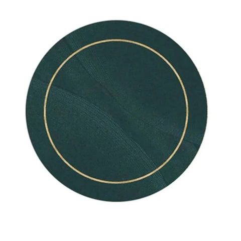 Home Living Room Green Round Marble Pattern Carpet Bedroom Room Decoration Floor Mat