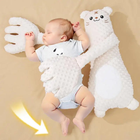 Adjustable Automatic Baby Patting Sleep Pillow Startle Prevention Soothing Palms for 0-3 Toddler Remote Control Baby Sleep Aid