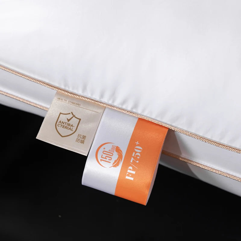 Premium Down Sleeping Pillow 95% Goose Down Fill 1200TC - 50x70cm 50 to 70cm Pillow Down Bed Luxury