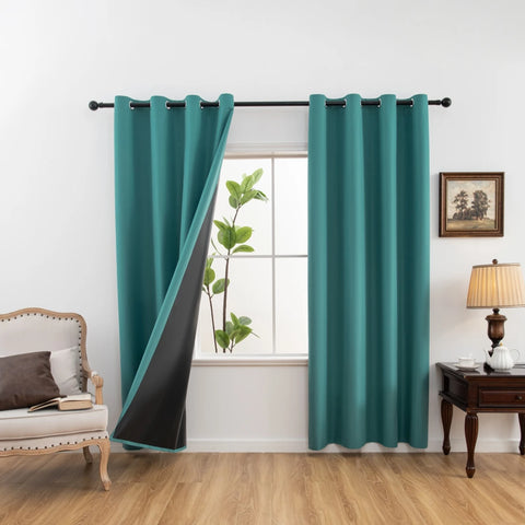 1pc Blackout Curtain with Coated Insulated Lining, Ideal for Living Room, Bedroom, Kitchen, Bathroom, Home Decor, Room Decor