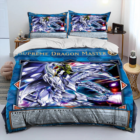 3D Yu-Gi-Oh MONSTER CARD Anime  Comforter Bedding Set,Duvet Cover Bed Set Quilt Cover Pillowcase,king Queen Size Bedding Set Kid