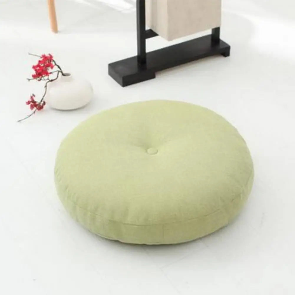 40cm Linen Seat Cushion Soft Cotton Filling Thicken Sofa Balcony Back Pillow Circular Home Office Chair Seat Buttocks Cushion