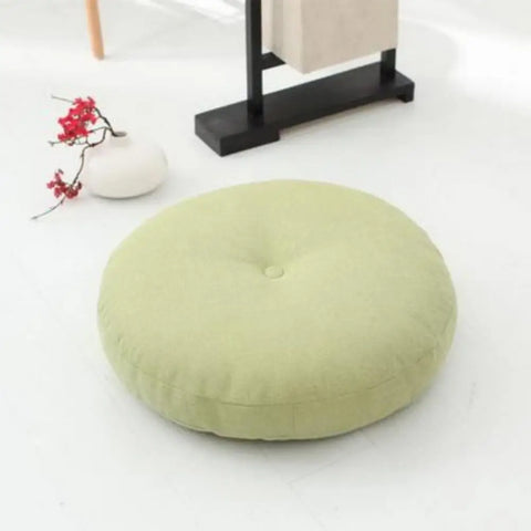 40cm Linen Seat Cushion Soft Cotton Filling Thicken Sofa Balcony Back Pillow Circular Home Office Chair Seat Buttocks Cushion