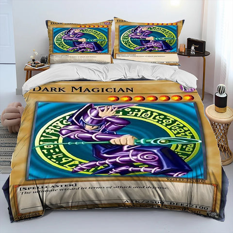 3D Yu-Gi-Oh MONSTER CARD Anime  Comforter Bedding Set,Duvet Cover Bed Set Quilt Cover Pillowcase,king Queen Size Bedding Set Kid