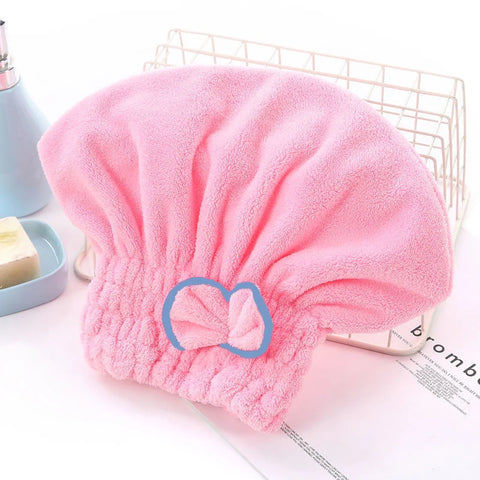 Quick Drying Hair Cap Women Bowtie Bathing Hat Microfiber Towel Superfiber Shower Cap For Spa Bathroom Accessories Shower Cap