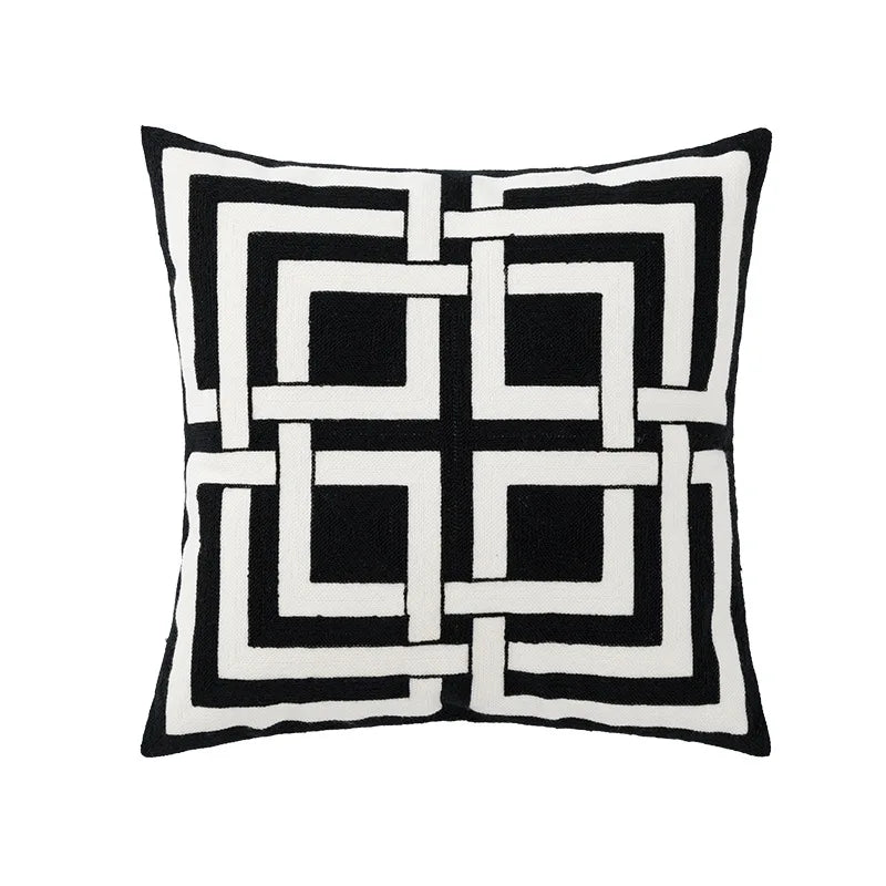 наволочки новог Cushion Cover Daisy Yellow Floral Geometric 45x45/30x50cm Blue Embroidery Soft Cozy Pillow Cover for Living Room