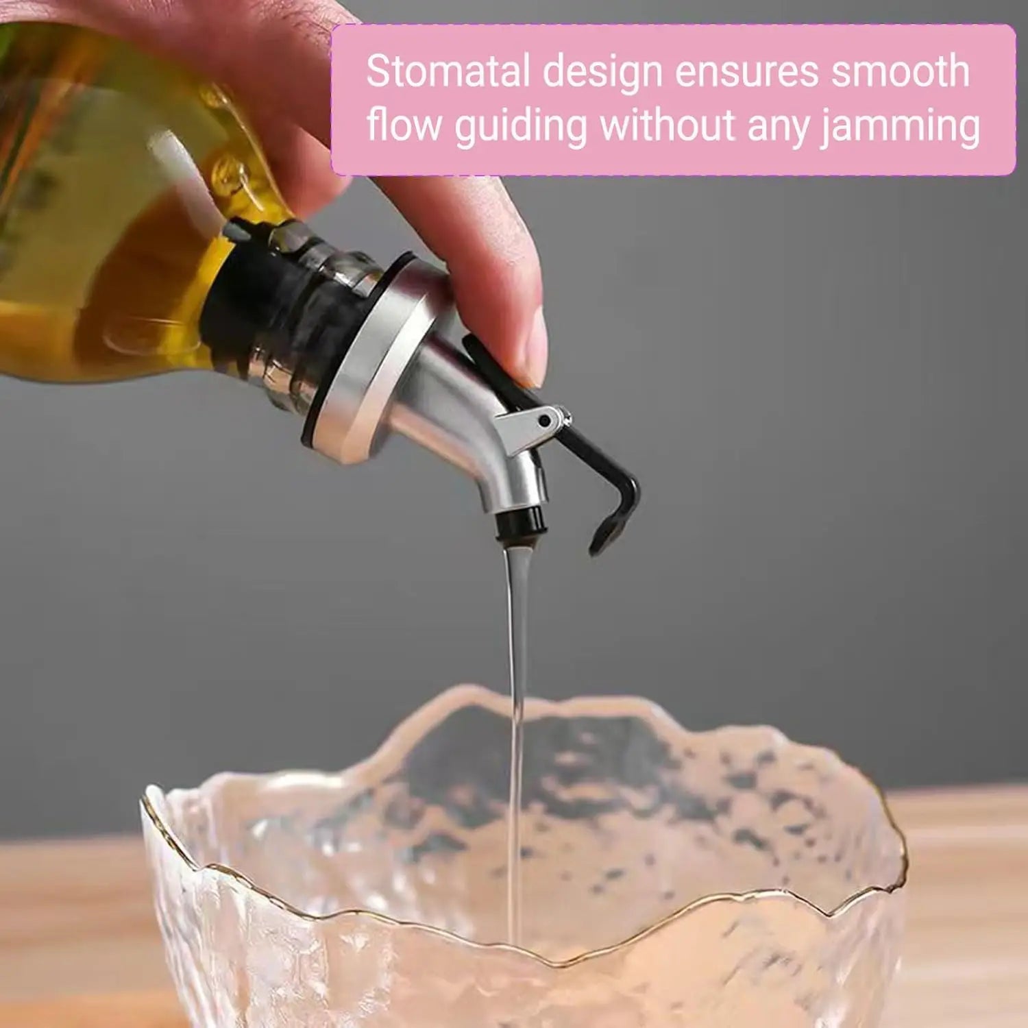 Kitchen press soy sauce vinegar oil injector nozzle - reusable food grade seasoning bottle sealing plug
