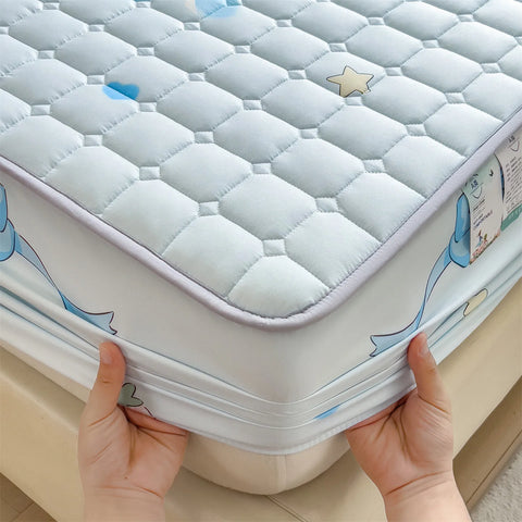 1pc Thicken Bed Cover Printed Bedspread Adulst Kids Room Bed Linen Skin-friendly Mattress Protector 침대커버 (No Pillowcase)