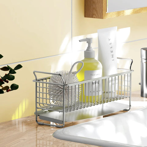 304 Stainless Steel Kitchen Shelf Spice Rack Sink Drainage Dish Drying Storage Rack Home kitchen Accessories Organizer