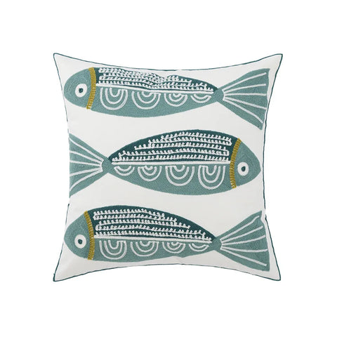 наволочки новог Cushion Cover Daisy Yellow Floral Geometric 45x45/30x50cm Blue Embroidery Soft Cozy Pillow Cover for Living Room