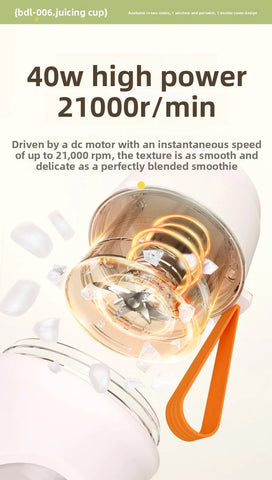 Multifunctional Portable Juicer Cup 2 in 1 Sports High Capacity Fruit and Vegetable Cup Outdoor Juicer Juicer CupFruit Vegetable