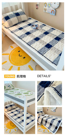 Winter Thicken Warm Mattress Toppers Fleece Bedspread Soft Folding Thin Tatami Mat Student Dormitory Bed Sheet Mattress Cover