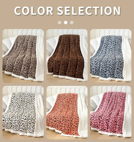 Double Layer Fleece Blanket Autumn Winter Thick Warm Office Nap Throw Blankets for Sofa Bed Single Double Soft Plush Comforter