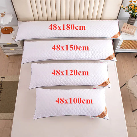 White Pillow Core Home Soft Filling Cushion 48x100/48x120/48x150/48x180 Lengthen Pillows Quilted Sleeping Cushions almohada