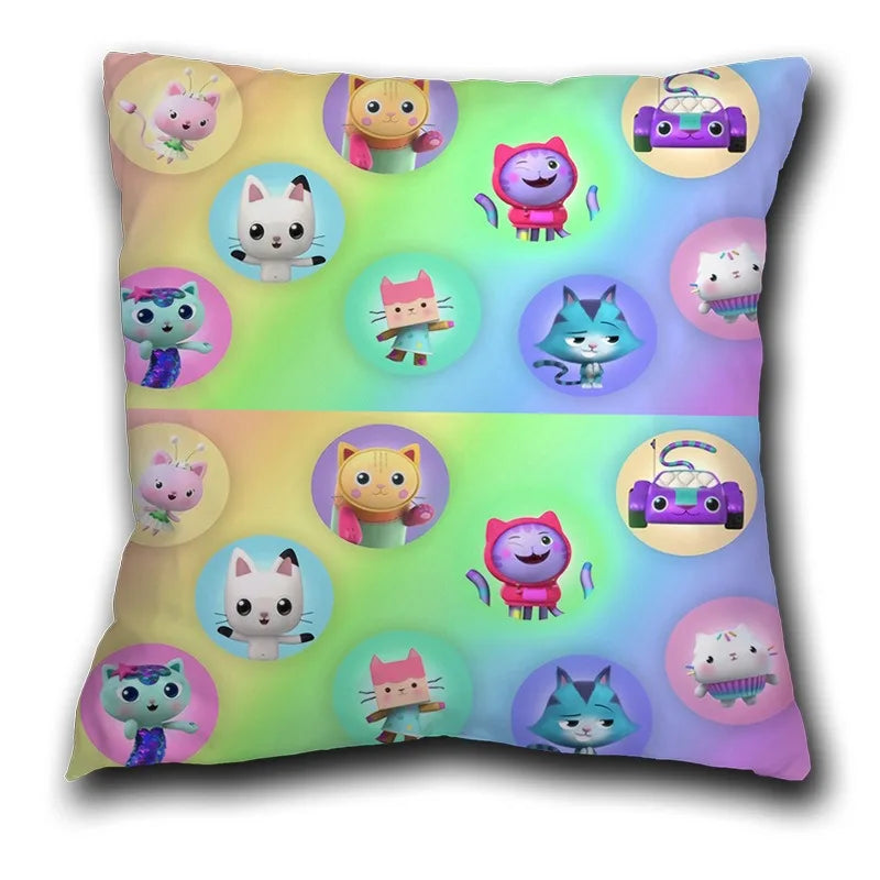 Kids Gabbys Dollhouse Gabby Cats Pillowcase 40x40cm 45x45cm  Decorative Pillows  60x60
