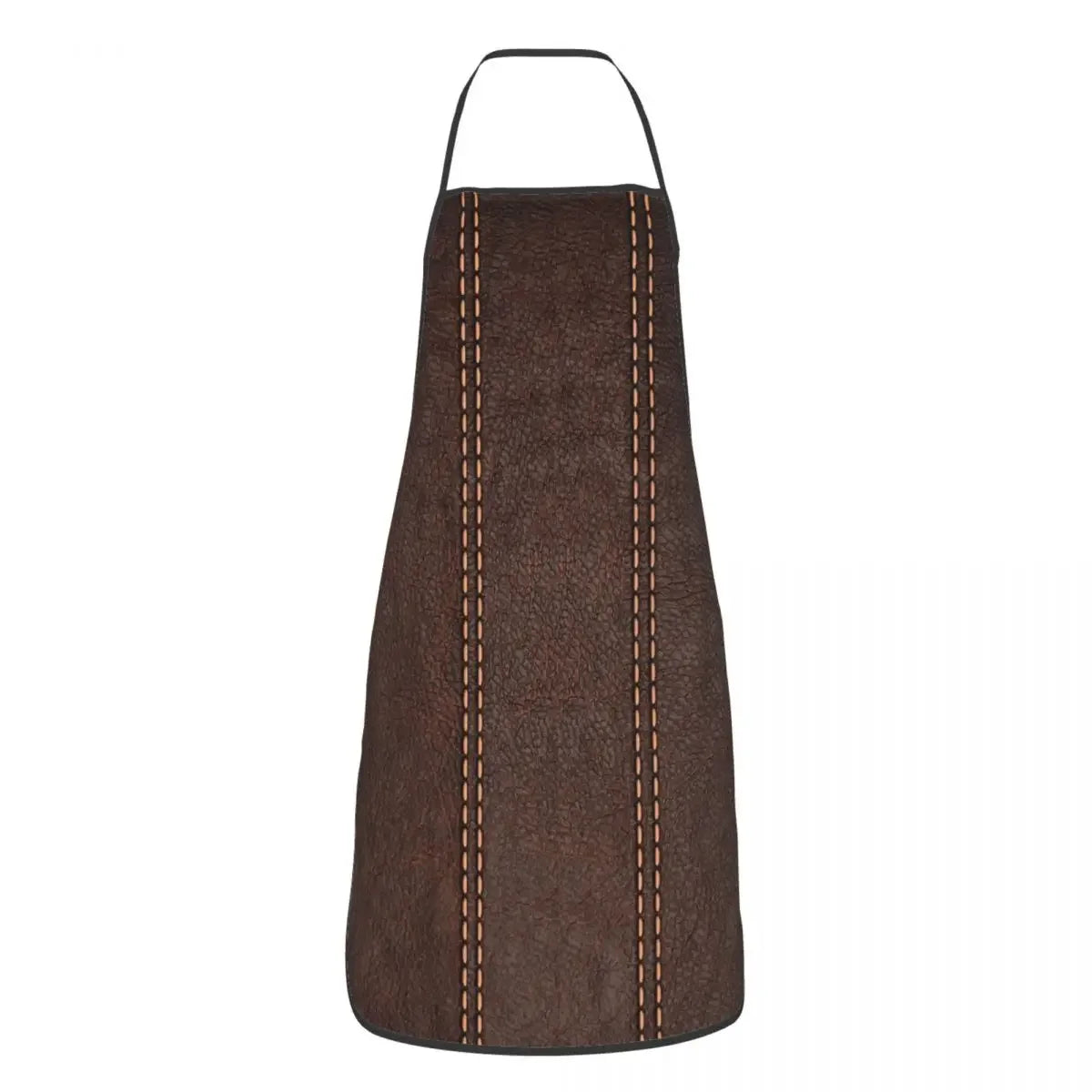 Custom Bib Vintage Black And Brown Stitched Leather Aprons Men Women Adult Chef Kitchen Cooking Medieval Style Tablier Cuisine