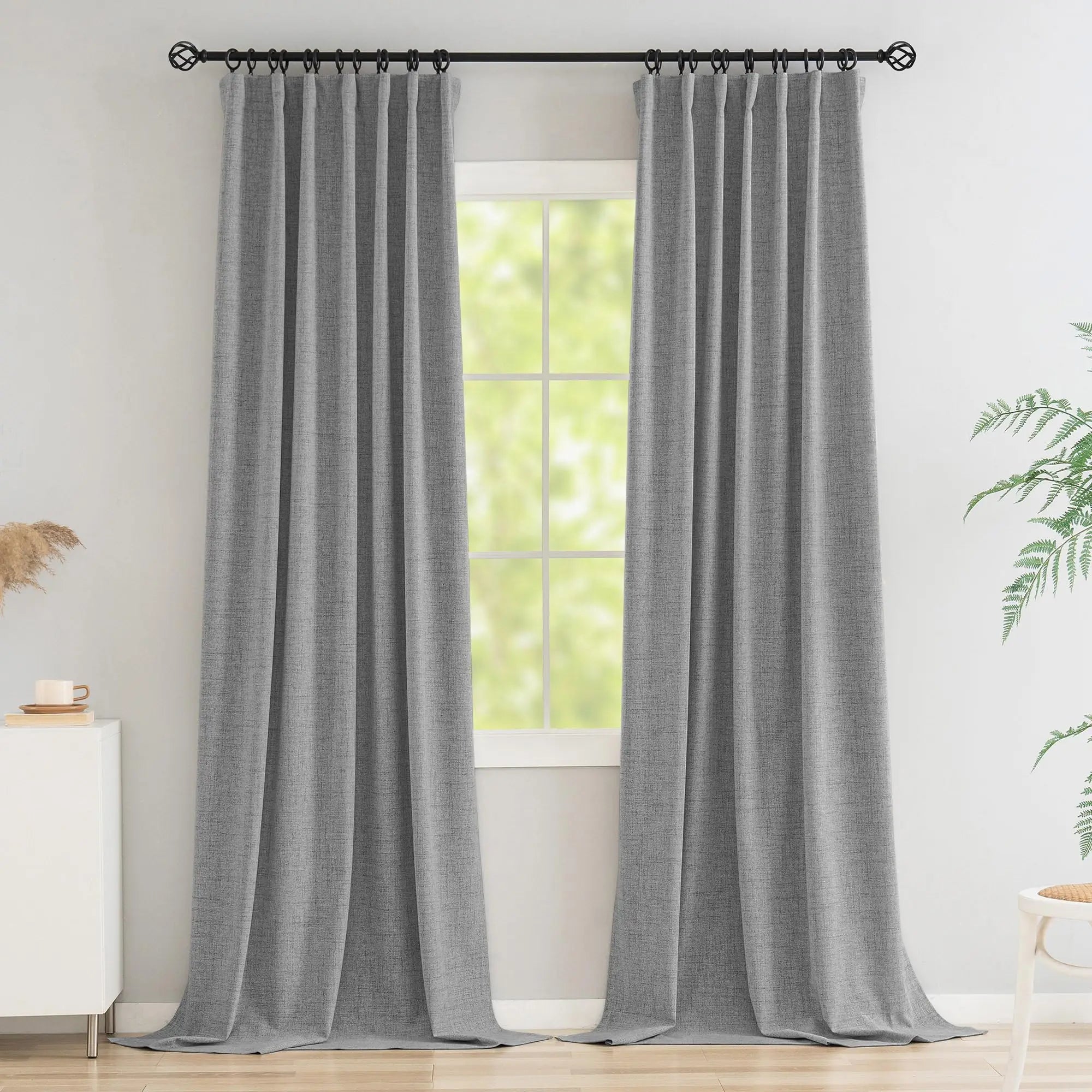 350m Height Custom Made 310CM Length 100% Blackout Living Room Curtains For Faux Linen High Ceiling Bedroom Window Curtain
