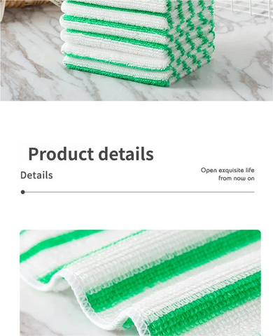 Bamboo Fiber Kitchen Towels, Double-Layer Thick Dish Cloths, Oil-Resistant & Highly Absorbent, Lint-Free Cleaning Rags for Dishe