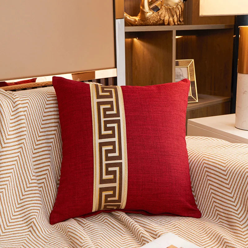Cotton Linen Cushion Cover for Home Office Coffee Sofa Chair Decoration Nordic Style Geometry Christmas Pillow Covers 45x45cm