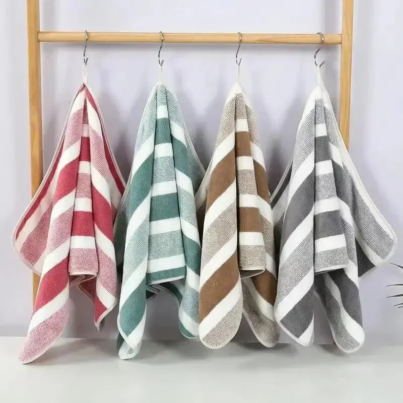 Soft towel Absorbent Striped Pattern Towel Set Soft Hand Towel Bath Towel Quick Drying Absorbent Towels For Bathroom