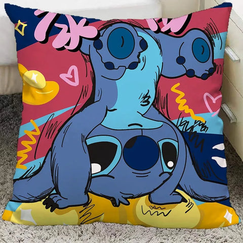 Cute interstellar baby Stitch pillow cover polyester material living room sofa cushion cover bedroom room home decoration