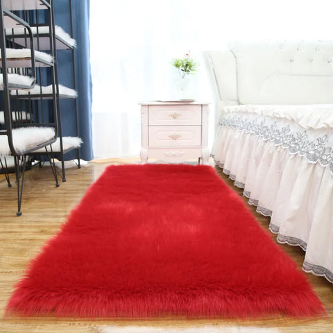 Thick White Carpet Soft Fur for Living Room Plush Rug Bedroom Imitation Wool Fluffy Floor Carpets Window Bedside Home Decor Rugs