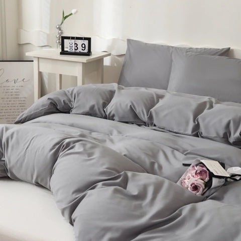 2025 New Washed Cotton Solid Color Single Quilt Set Skin Friendly Breathable Quilt Cover 180X220 200X230