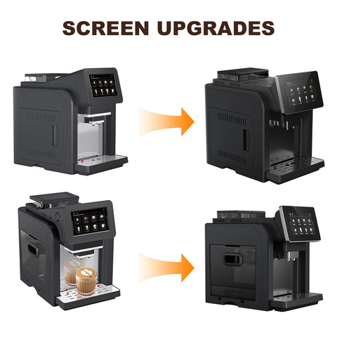 Mcilpoog WS817 -7"colorfAutomatic Espresso Machine with Milk Frother,  21 Flavors for Home & Office