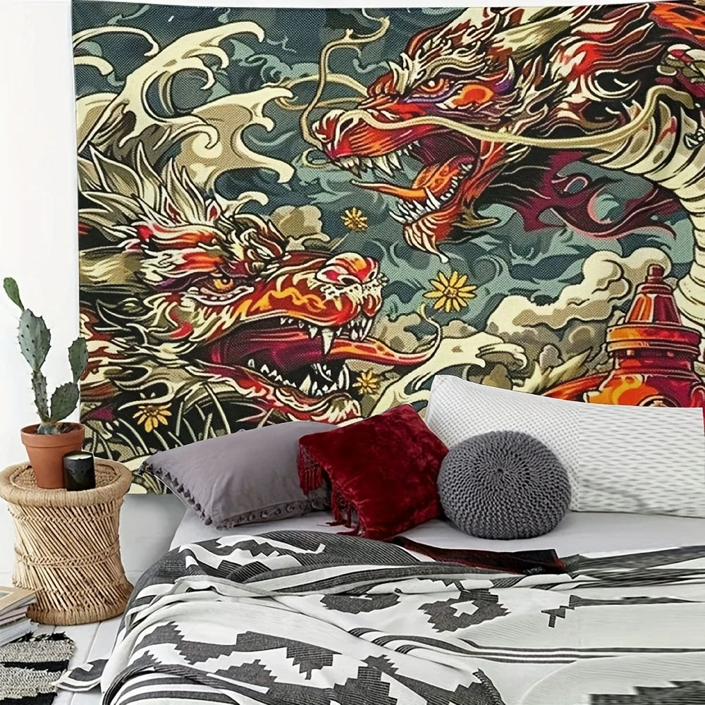 1pc soft peach light beige tapestry, polyester fabric, machine washable, suitable for living room, bedroom and dorm decoration