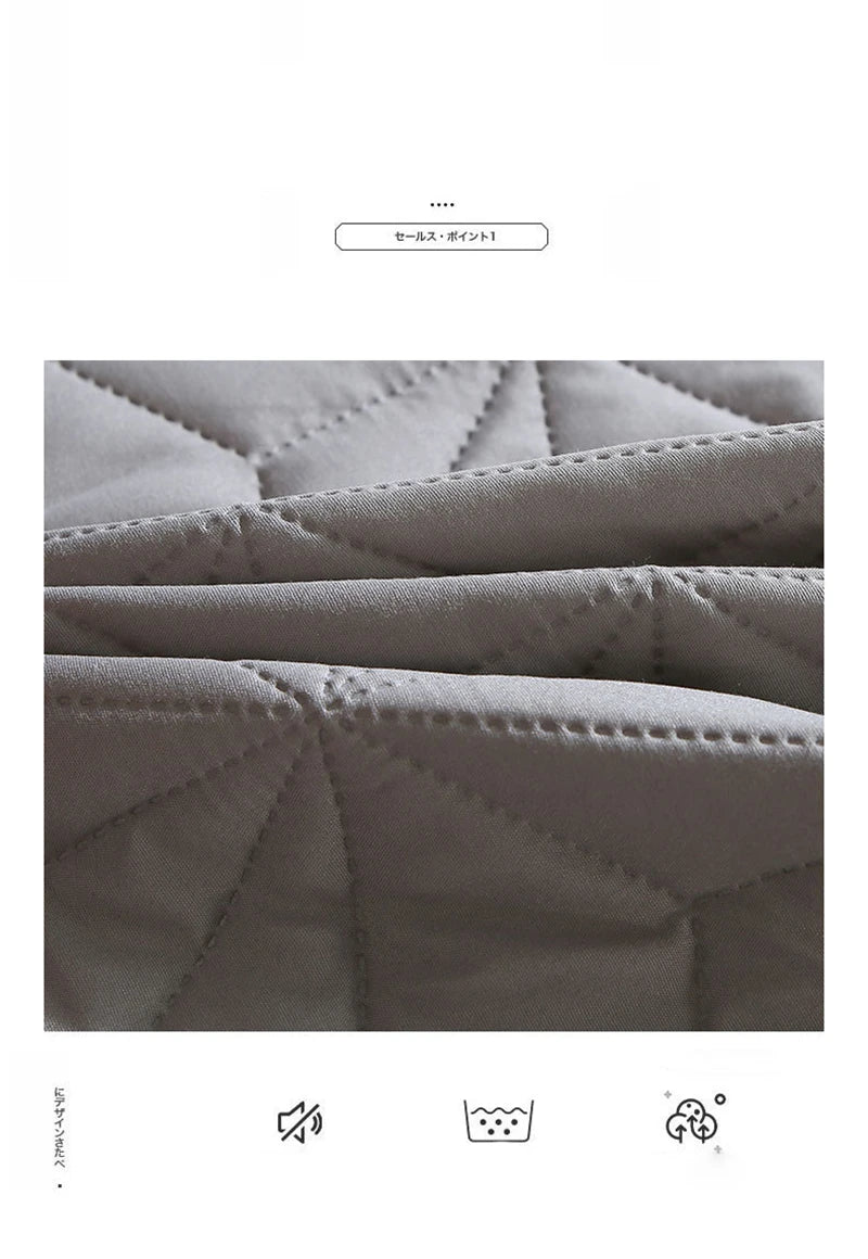 Sandwich Cotton Quilted Waterproof Bed Pad Elderly and Children Bed Protectors Pads Non-slip Anti Dust Skin-friendly Bed Cover