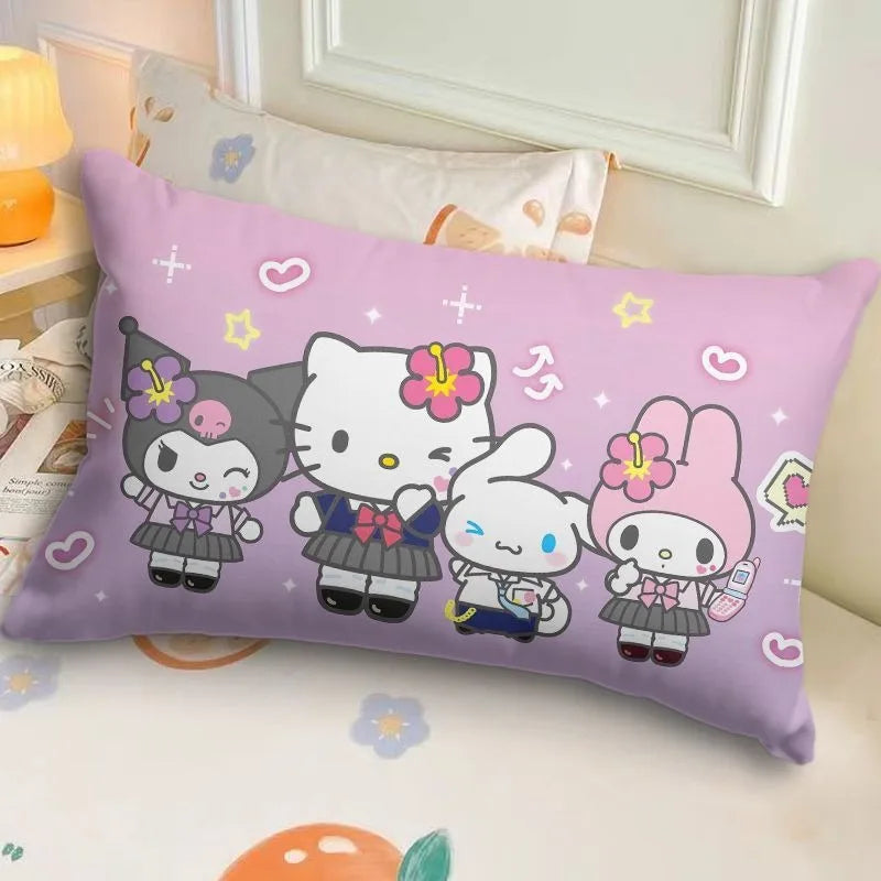 Sanrio Kuromi Pillowcase Cute Cartoon Kids Student Room Sleeping Pillowcase Sofa Cushion Cover Home Bedroom Room Decoration