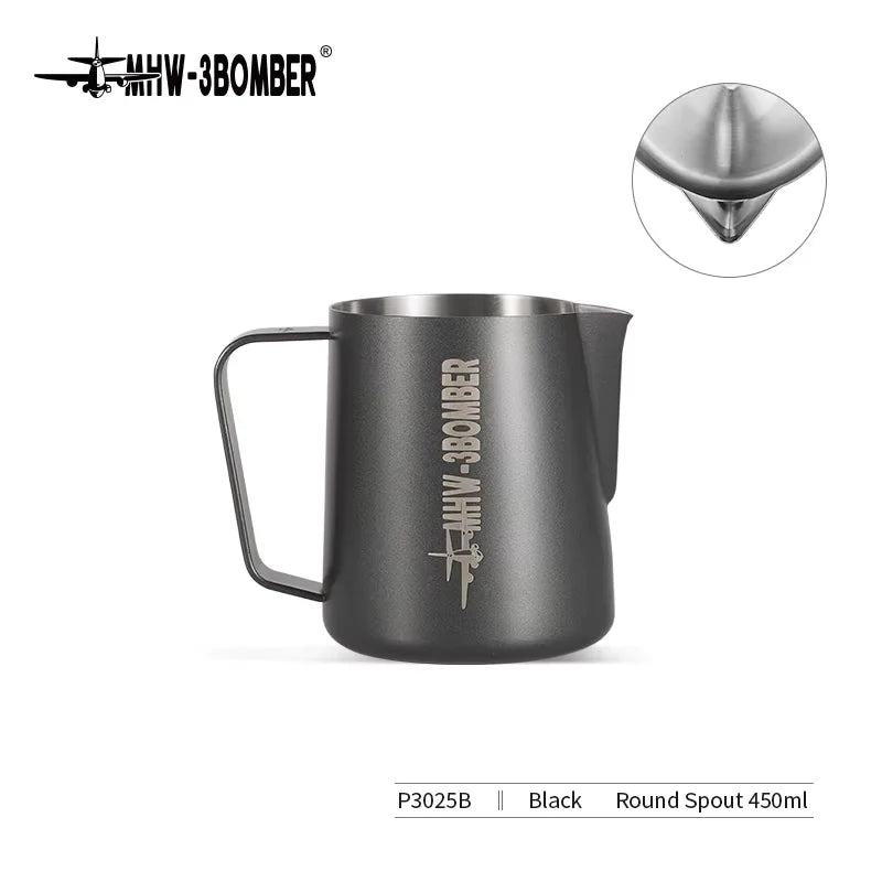 MHW-3BOMBER 3.0 Milk Frothing Pitcher 450/600ml Stainless Steel Steam Milk Pitcher Jug for Espresso Latte Art Coffee Accessories