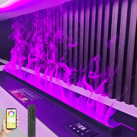 Living room 3D atomizing fireplace remote control APP control multi-color false flame electronic fireplace home steam fireplace