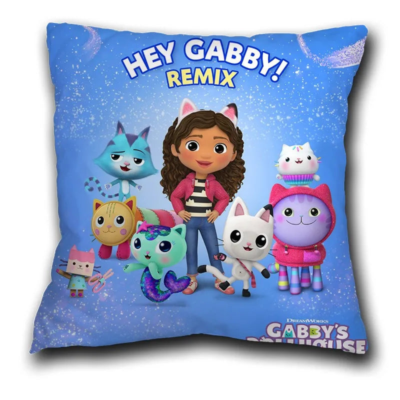 Kids Gabbys Dollhouse Gabby Cats Pillowcase 40x40cm 45x45cm  Decorative Pillows  60x60