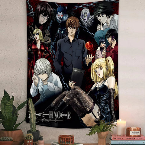 Anime Death Note DN L Colorful Tapestry Wall Hanging Bohemian Wall Tapestries Mandala Wall Hanging Sheets