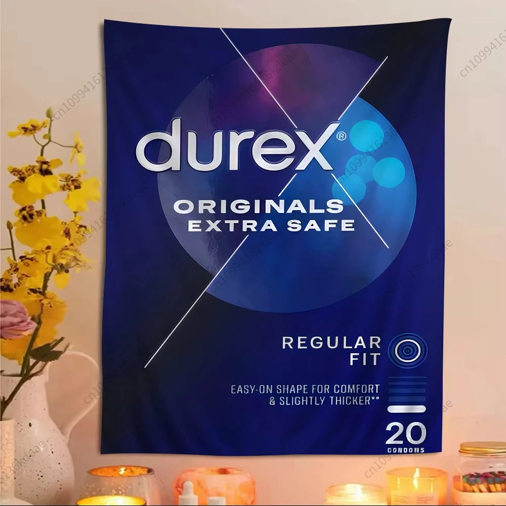 Popular Condom D-Dur-exS Tapestry Anime Wallpaper Wall Hanging Cloth Dorm Headboard Aesthetic Room Decoration Background Cloth