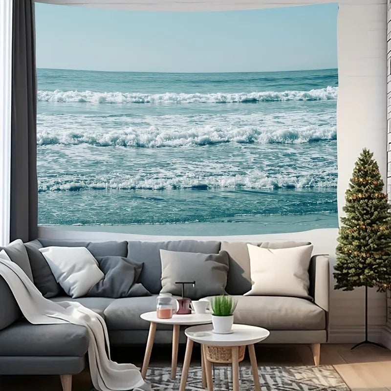 Wave Landscape Tapestry for Living Room, Bedroom, Dormitory Wall Decoration, Party, Valentine Birthday Gift Wall Hanging