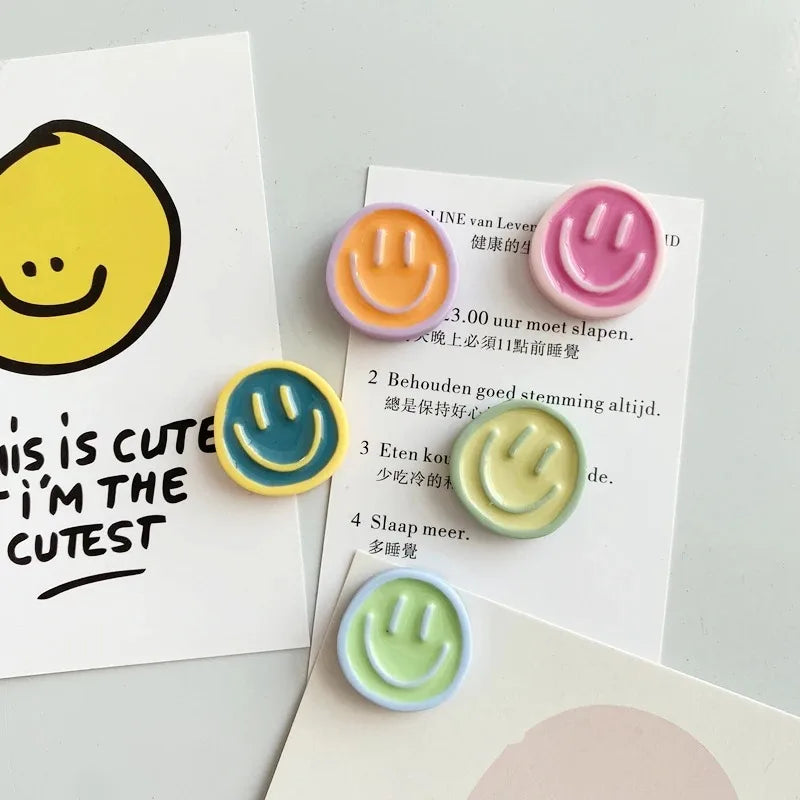 10pcs Cartoon Fridge Magnets Frosted Round Magnets Nordic Personalized Home Decor Whiteboard Photo Message Board Home Decor