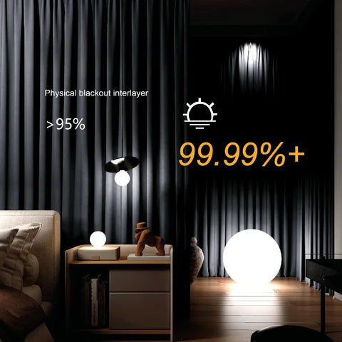 Grey Blackout Curtains Thermal Insulation Cotton Linen Drapes for Bedroom Living Room Sunshade Luxury Custom Window Treatments