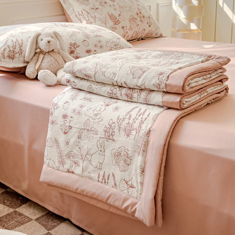 Printed Thin Duvet Skin-friendly Comforter 100x150cm for Kids Quilt Soft Bedspread Summer Blanket edredones (No Pillowcase)