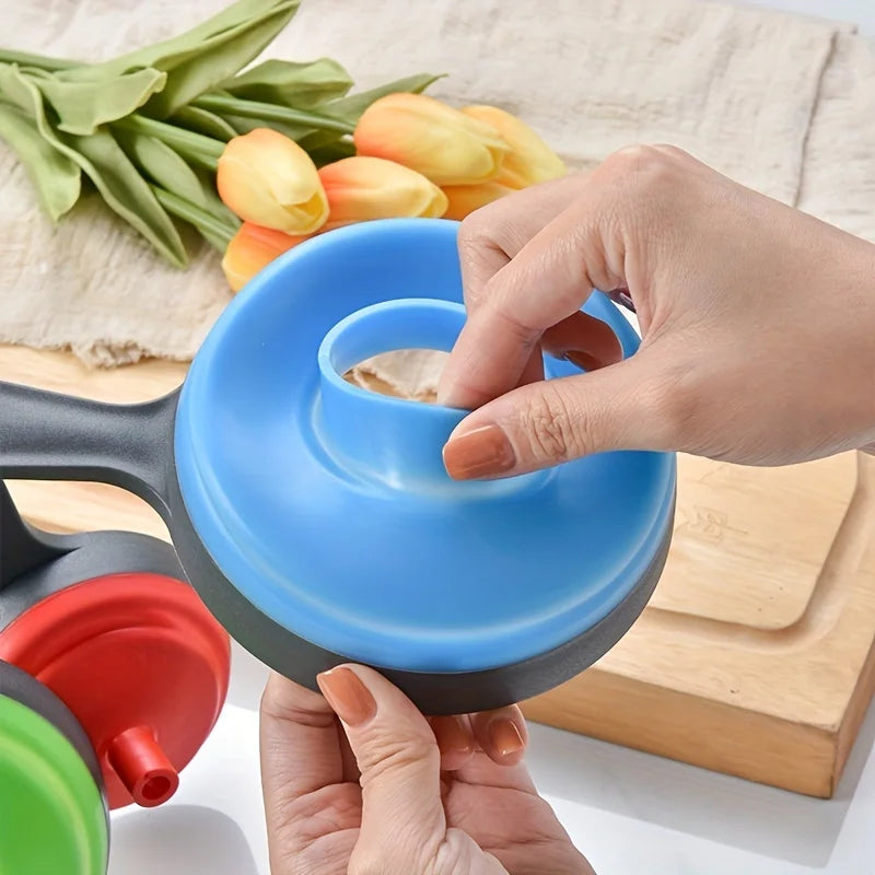 Folding Funnel Set of 3 Wide Mouth Jam Oil Funnel Liquid Dispenser Kitchen Tools