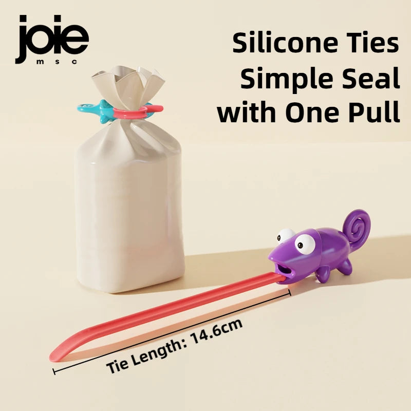 joie Bag ties Chameleon Food Seal Clips Snack Sealing Freshness Moisture Prevention Wire Bundle Storage Rolling Tape Kichen item