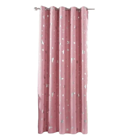 Blackout Curtains For Kids Boys With Stars And Moon Bedroom  Livingroom Window Drapes Navy Blue Gray Pink