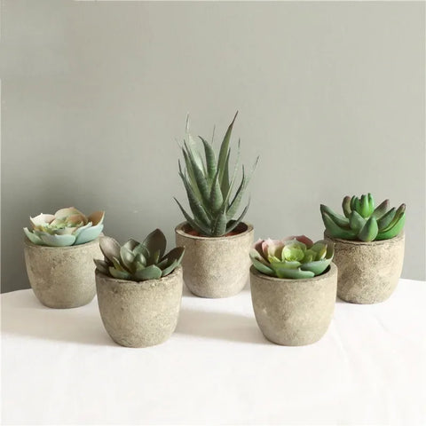 Mini Artificial Aloe Plants Bonsai Small Simulated Tree Pot Plants Fake Flowers Office Table Potted Ornaments Home Garden Decor