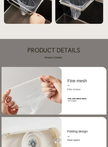 Hanging Net Filter Bag Multi-Purpose Triangle Drainage Rack Drain Basket Kitchen Sink Filter Leftovers Soup Food Drainer