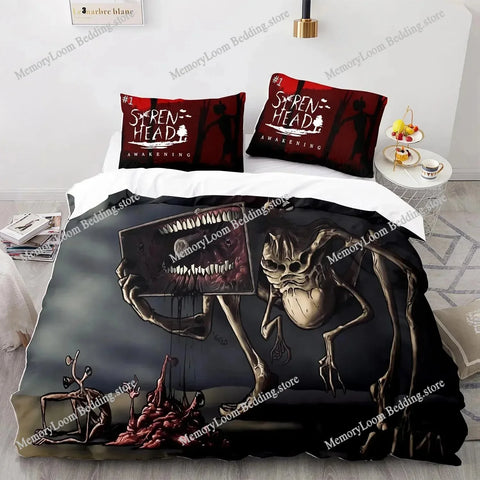3D Print Siren Head Bedding Set Single Twin Full Queen King Size Bed Set Aldult Kid Bedroom Duvet Cover Sets