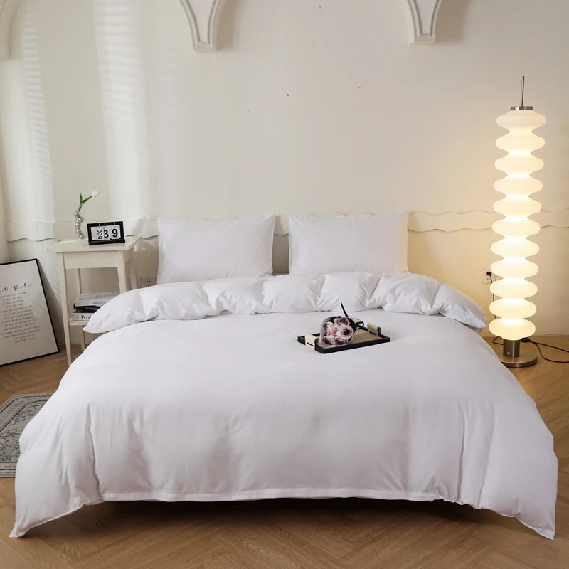 2025 New Washed Cotton Solid Color Single Quilt Set Skin Friendly Breathable Quilt Cover 180X220 200X230