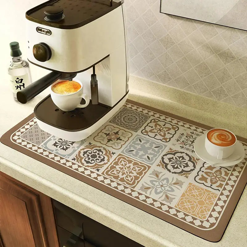 Super Absorbent Tableware Dish Drying Mat Drain Pads Table Placemat Coffee Drainer Rug Tea Cup Drink Holder Kitchen Decoration