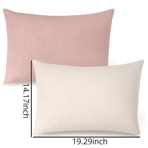 Muslin Toddler Pillowcase 100% Cotton Toddler Pillow Case Cover Soft Breathable Travel Baby Pillow Covers Envelope Closure 2PCS
